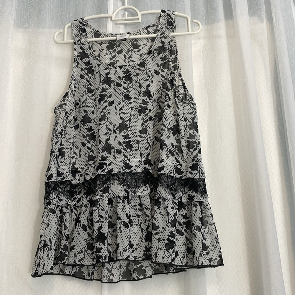 Cabi Women's Black and White Blouse size Small